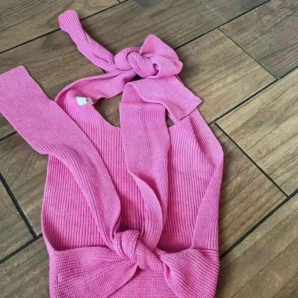 FP BEACH orchid convertible open back wrap sweater pink XS - Picture 3 of 6